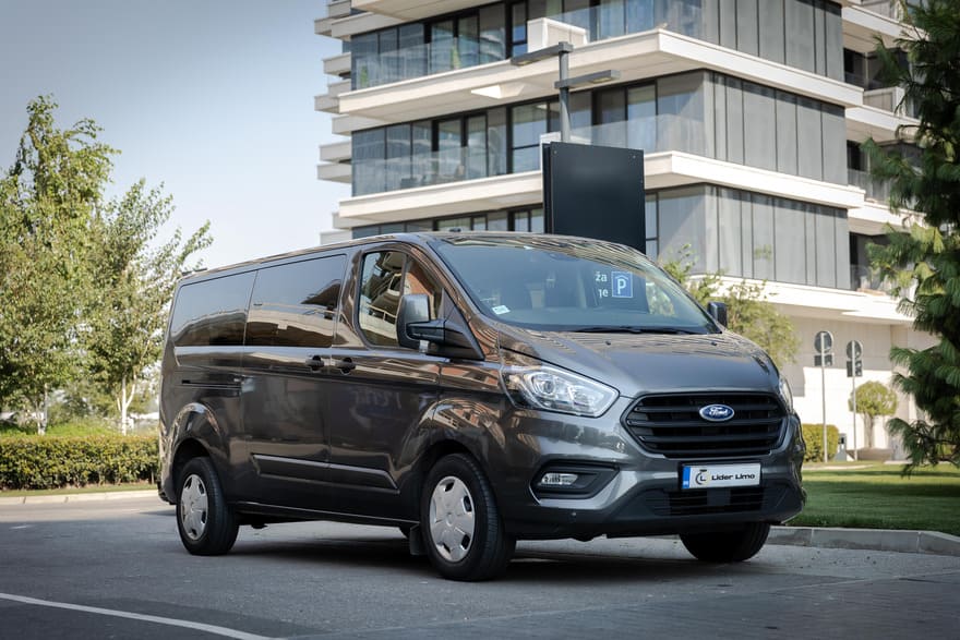 Ford Transit van with professional chauffeur